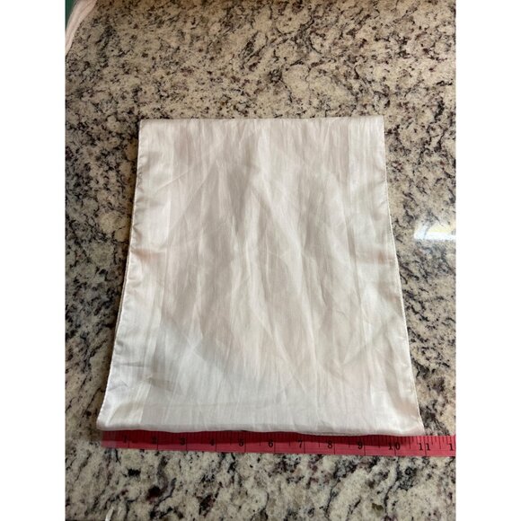 Silken Polyester Women Rectangle Scarf White Lightweight Accessory Made in Italy - Picture 8 of 8
